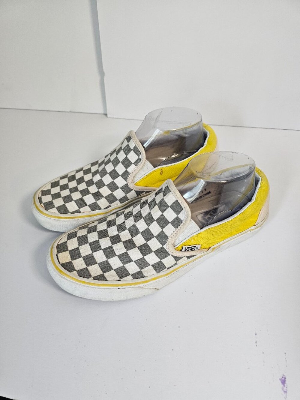 Vans Custom Slide Ons Sneakers Checkerboard Retro Beach Skater Casual Surf